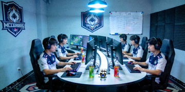 电子竞技职业青训俱乐部训练室环境