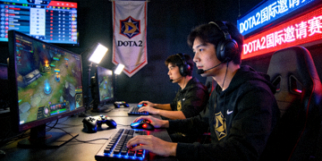 DOTA2国际邀请赛对战房竞技画面